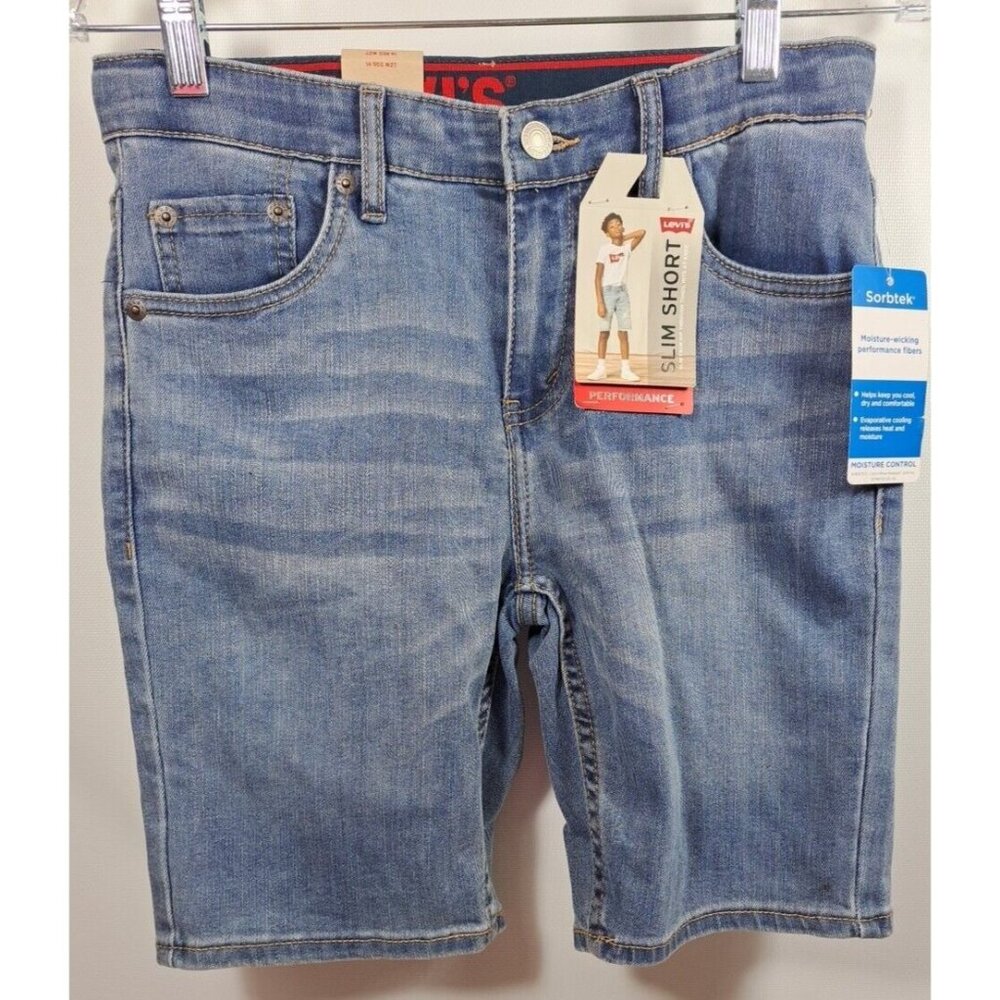 NWT Levis 511 Slim Fit Performance Denim Jean Shortsā Blue Size14 Reg W27